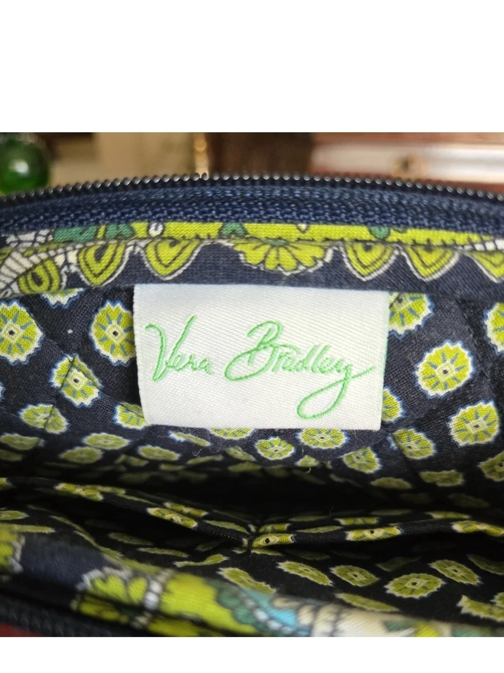 Vera Bradley Mini Hipster Crossbody Bag in Cambridge Pattern Green Blue